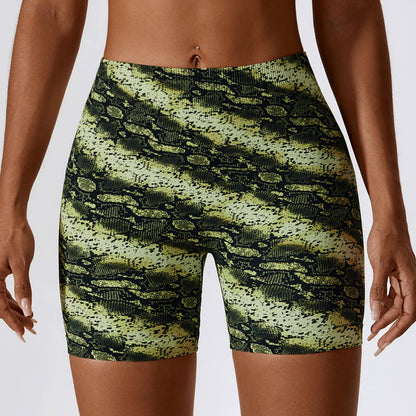 European And American Digital Printing Seamless Yoga Shorts ShopWithASmile7.com