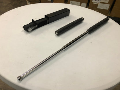 Versatile Alloy Steel Defense and Baseball Bat - 26 Inch Black ShopWithASmile.com