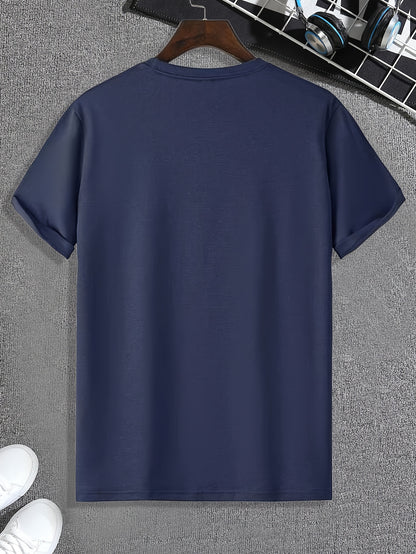 There Is Such A Body Men's Printed T-shirt, Casual Quick Drying Breathable T-shirt, Running Training Short Sleeved T-shirt