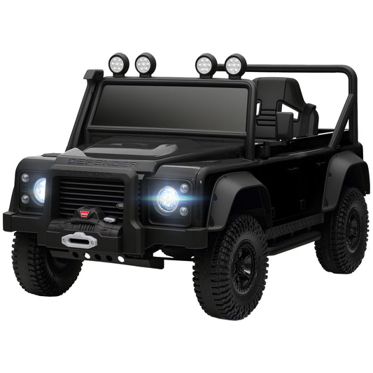 Electric Car For With Remote Control, Dual Motors, Spring Suspension, LED Lights, Black