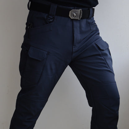Autumn And Winter Outdoor Fleece-lined Tactical Pants Men