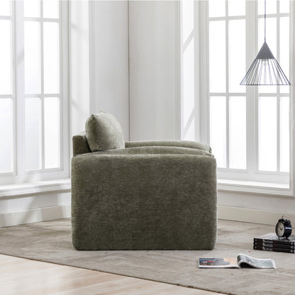 Modern Style Chenille Oversized Armchair Lounge Sofa 38.6'' W For Living Room