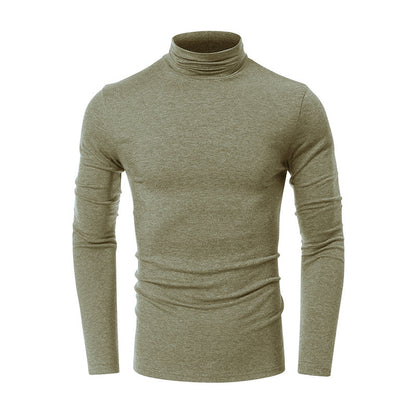 Turtleneck Men's European And American Long Sleeve T-Shirt
