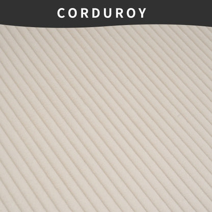 LY-023 WHITE COMPRESSION SOFA Combining Chaise Longue With 3-seater, Corduroy Fabric, Full Sponge Compression Sofa,combined Sofa With 4 Pillows For Living