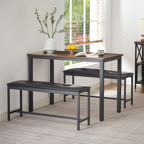 Dining Table Set, Industrial Style Dining Table And Kitchen Chairs ShopWithASmile.com