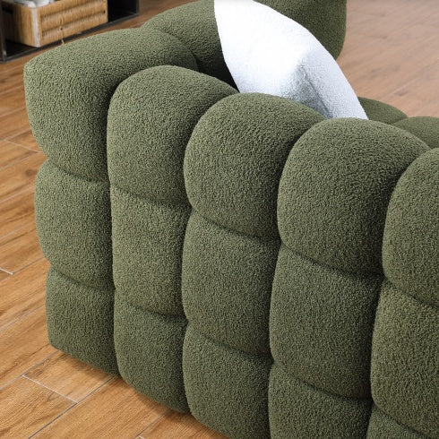 62.2length ,35.83 Deepth ,human Body Structure For USA People, Marshmallow Sofa,boucle Sofa ,BLACK Color, 2 Seater
