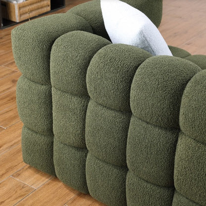 62.2length ,35.83 Deepth ,human Body Structure For USA People, Marshmallow Sofa,boucle Sofa ,BLACK Color, 2 Seater