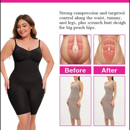 Dropship SEAMLESS Postpartum Abdomen Shapewear Sculpting Short Mid Thigh Slimming Body Shaper For Women Tummy Control Slimmer ShopWithASmile7.com