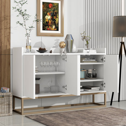 Modern Sideboard Elegant Buffet Cabinet - White